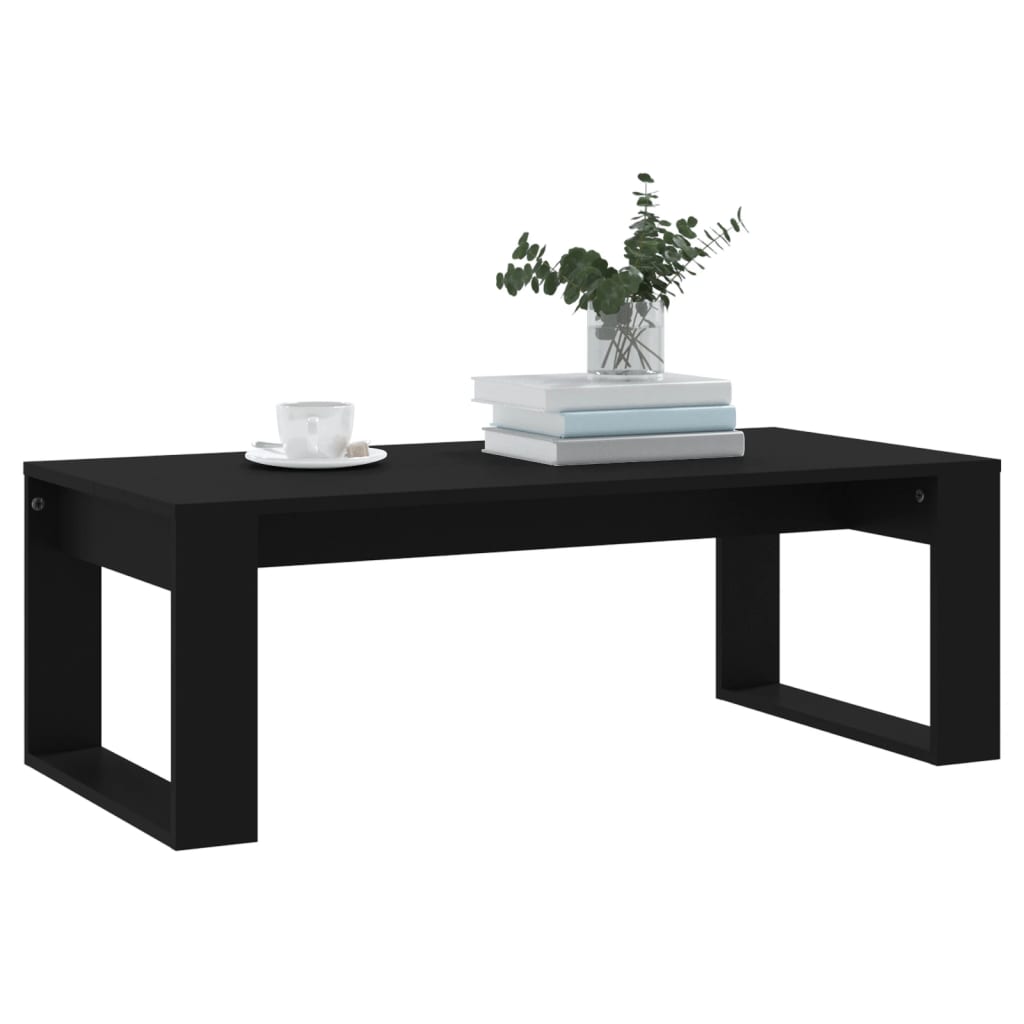Table basse noir 102x50x35 cm bois d’ingénierie - Tables basses