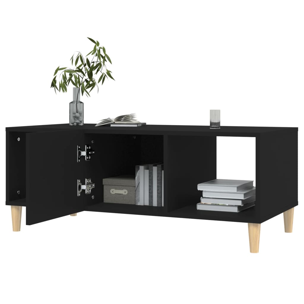Table basse noir 102x50x40 cm bois d’ingénierie - Tables basses