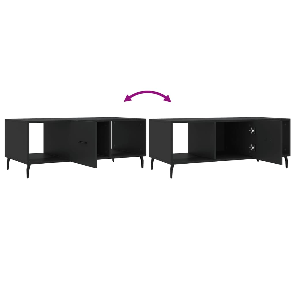 Table basse noir 102x50x40 cm bois d’ingénierie - Tables basses