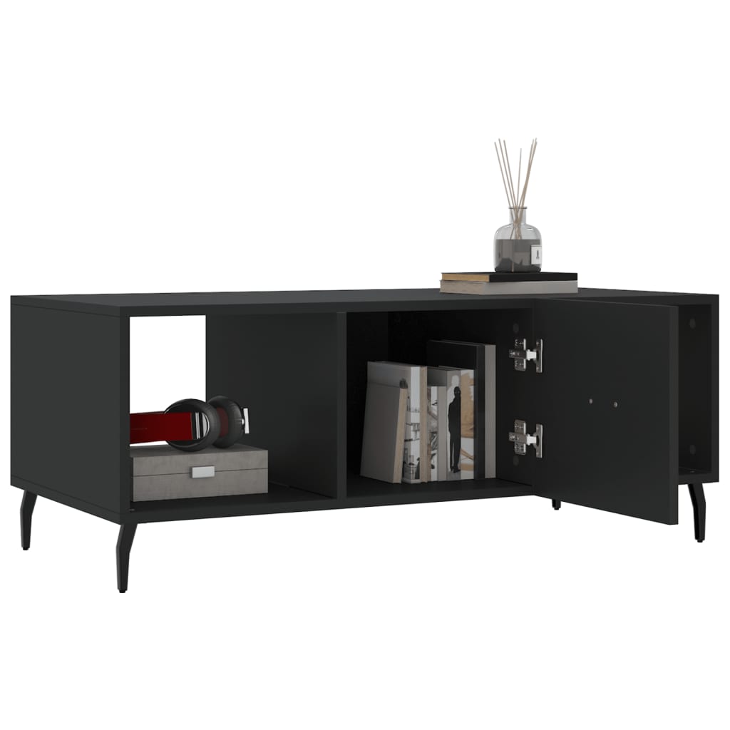 Table basse noir 102x50x40 cm bois d’ingénierie - Tables basses