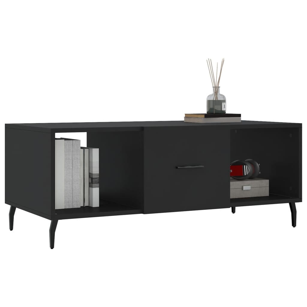 Table basse noir 102x50x40 cm bois d’ingénierie - Tables basses