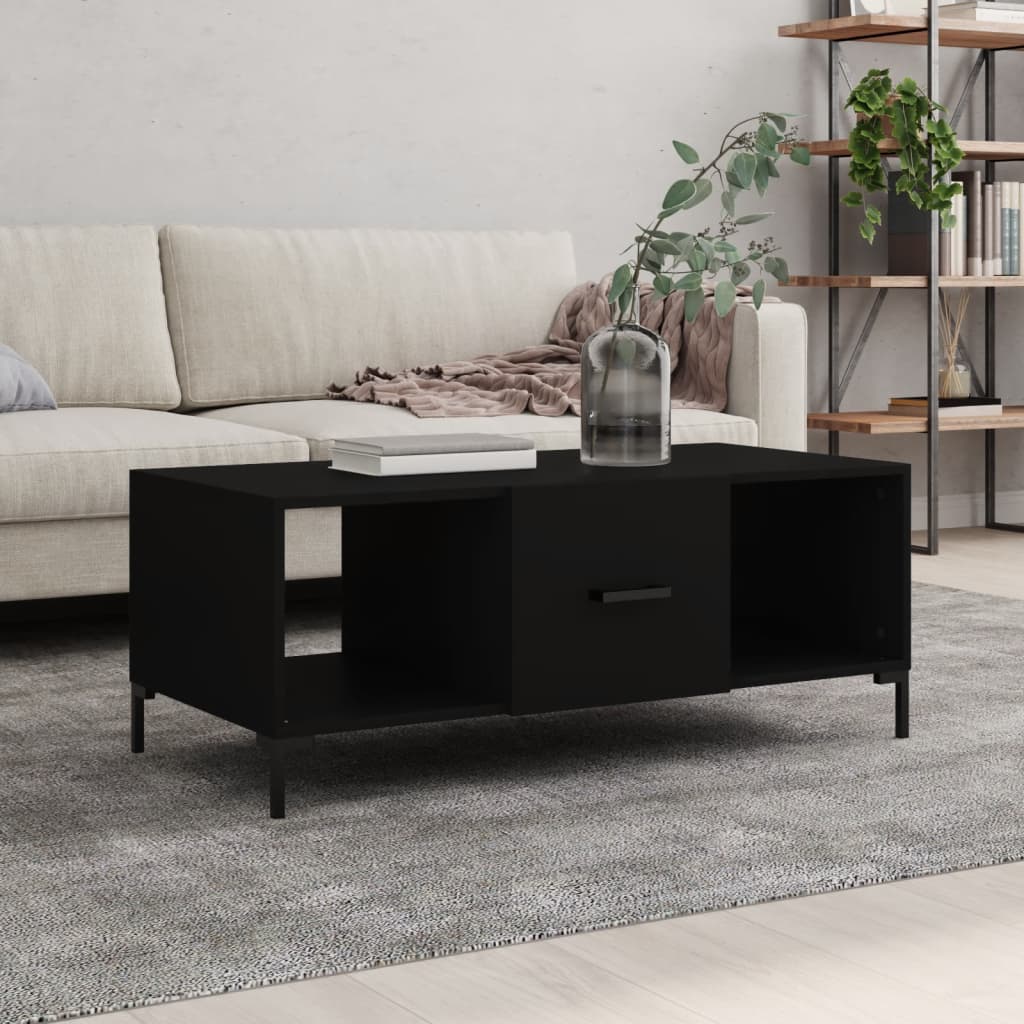 Table basse noir 102x50x40 cm bois d’ingénierie - Tables basses