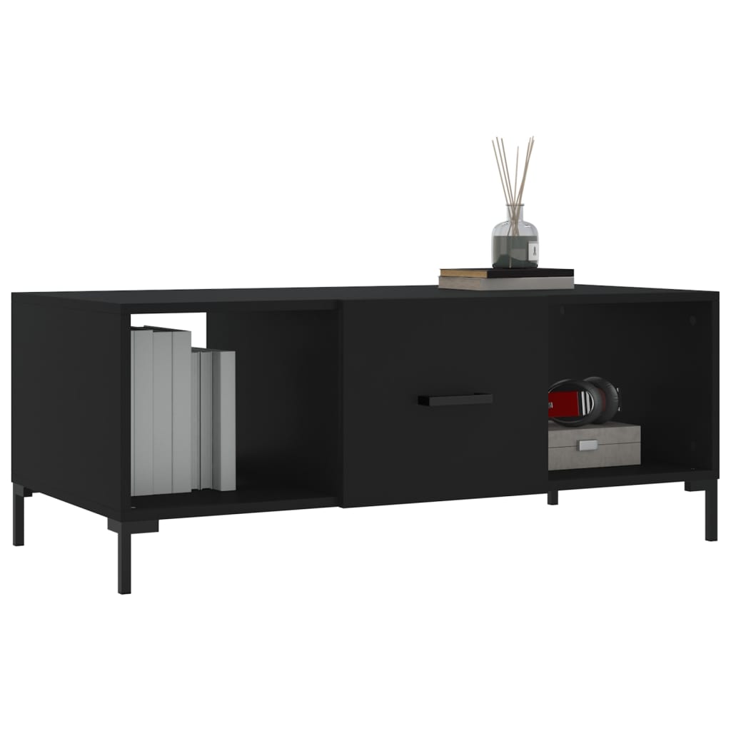Table basse noir 102x50x40 cm bois d’ingénierie - Tables basses