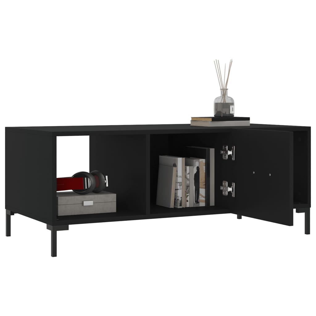 Table basse noir 102x50x40 cm bois d’ingénierie - Tables basses