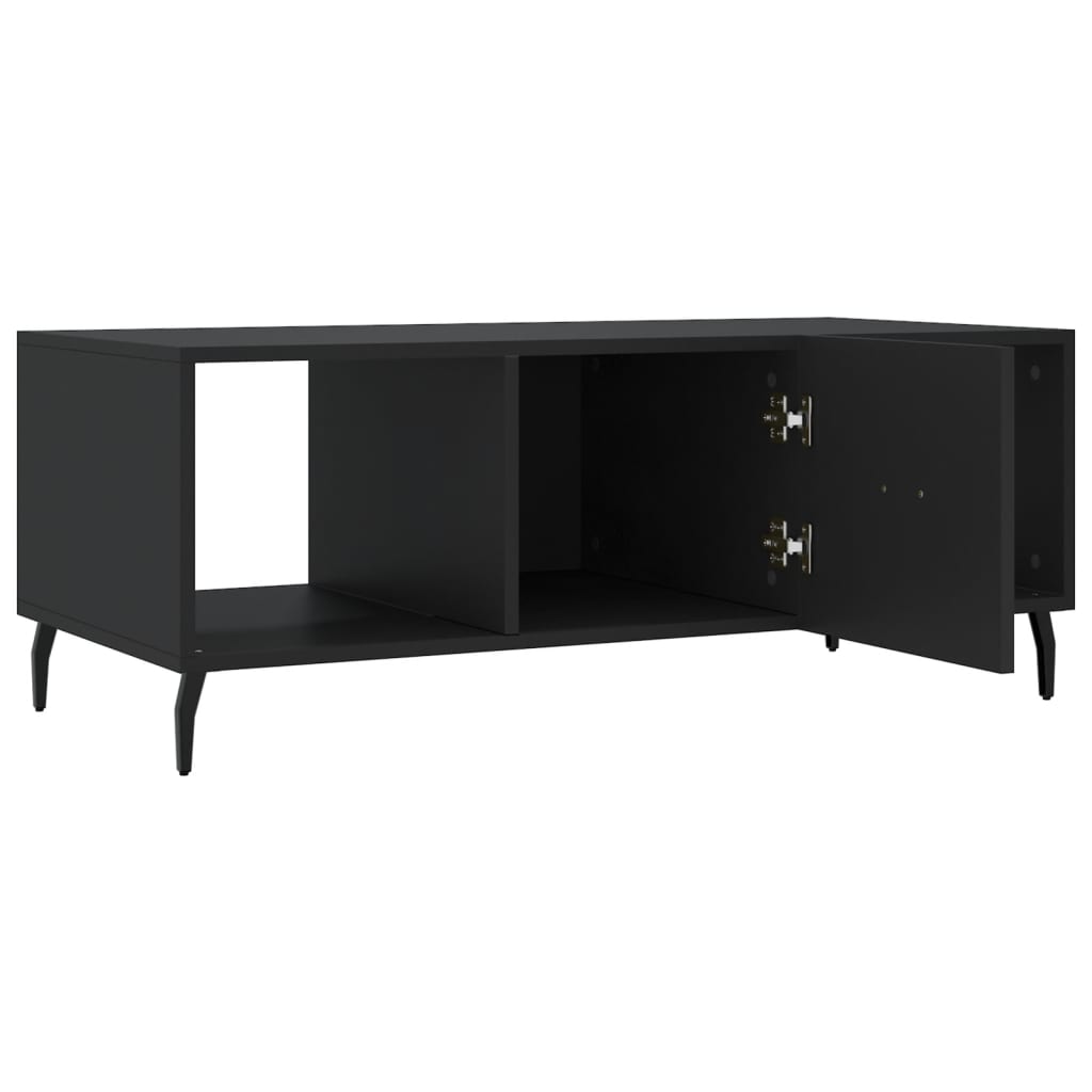 Table basse noir 102x50x40 cm bois d’ingénierie - Tables basses