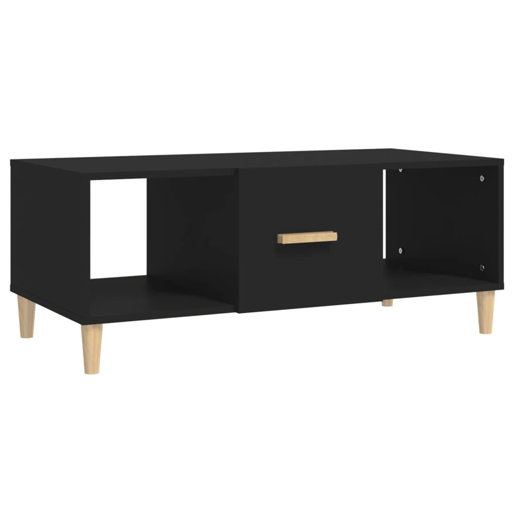 Table basse noir 102x50x40 cm bois d’ingénierie - Tables basses