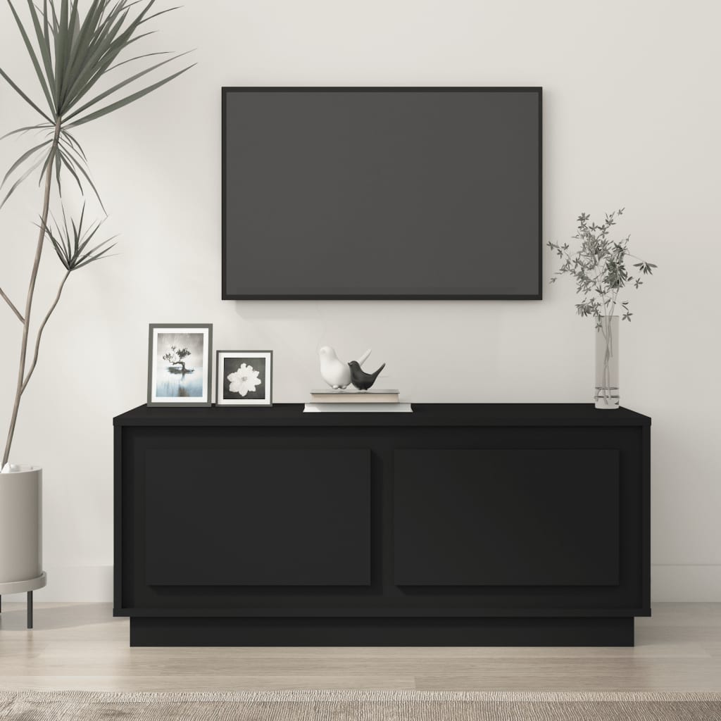 Table basse noir 102x50x44 cm bois d’ingénierie - Tables basses