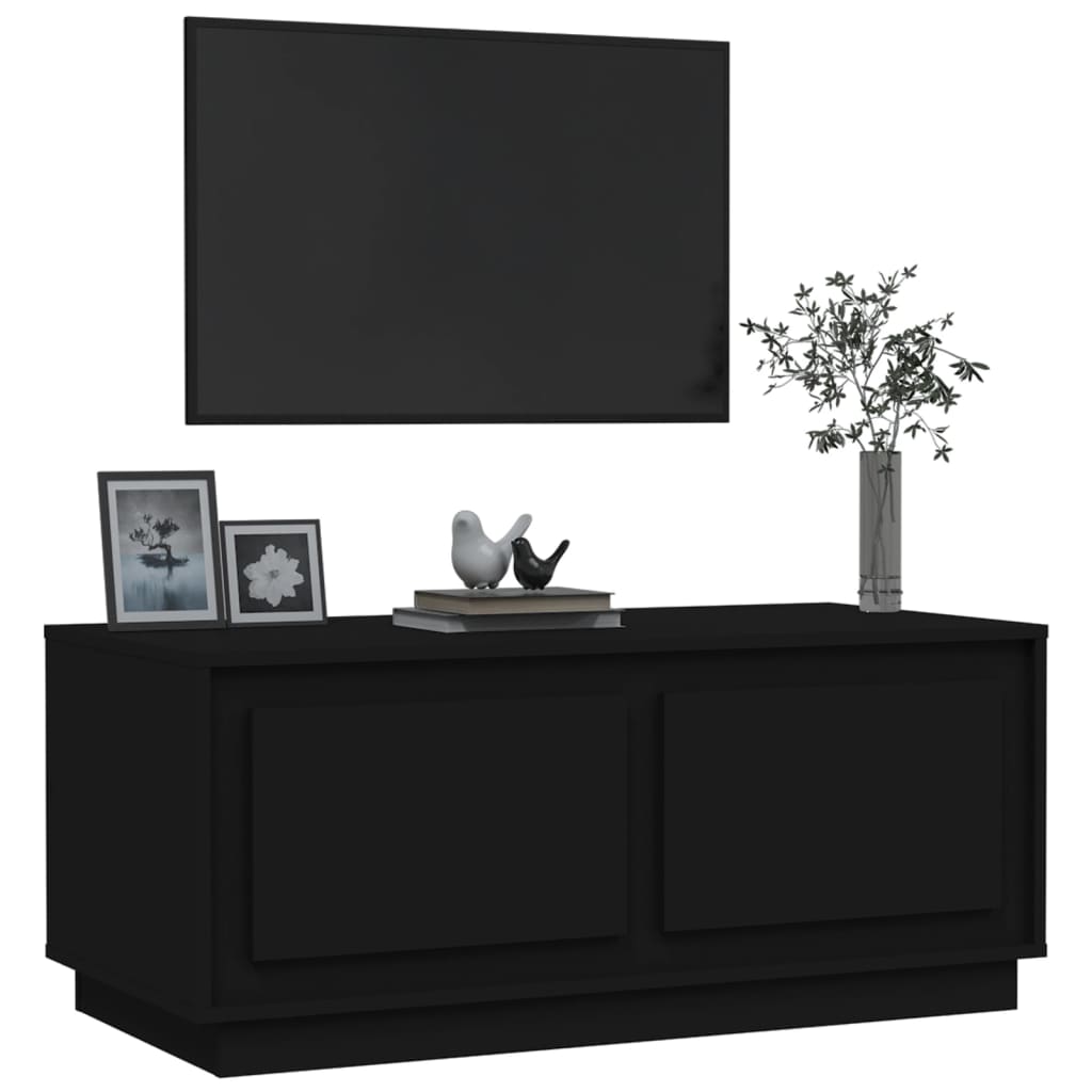 Table basse noir 102x50x44 cm bois d’ingénierie - Tables basses