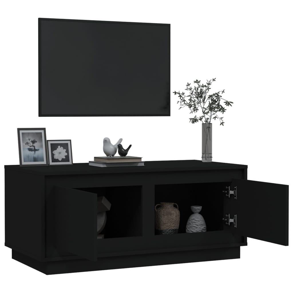 Table basse noir 102x50x44 cm bois d’ingénierie - Tables basses