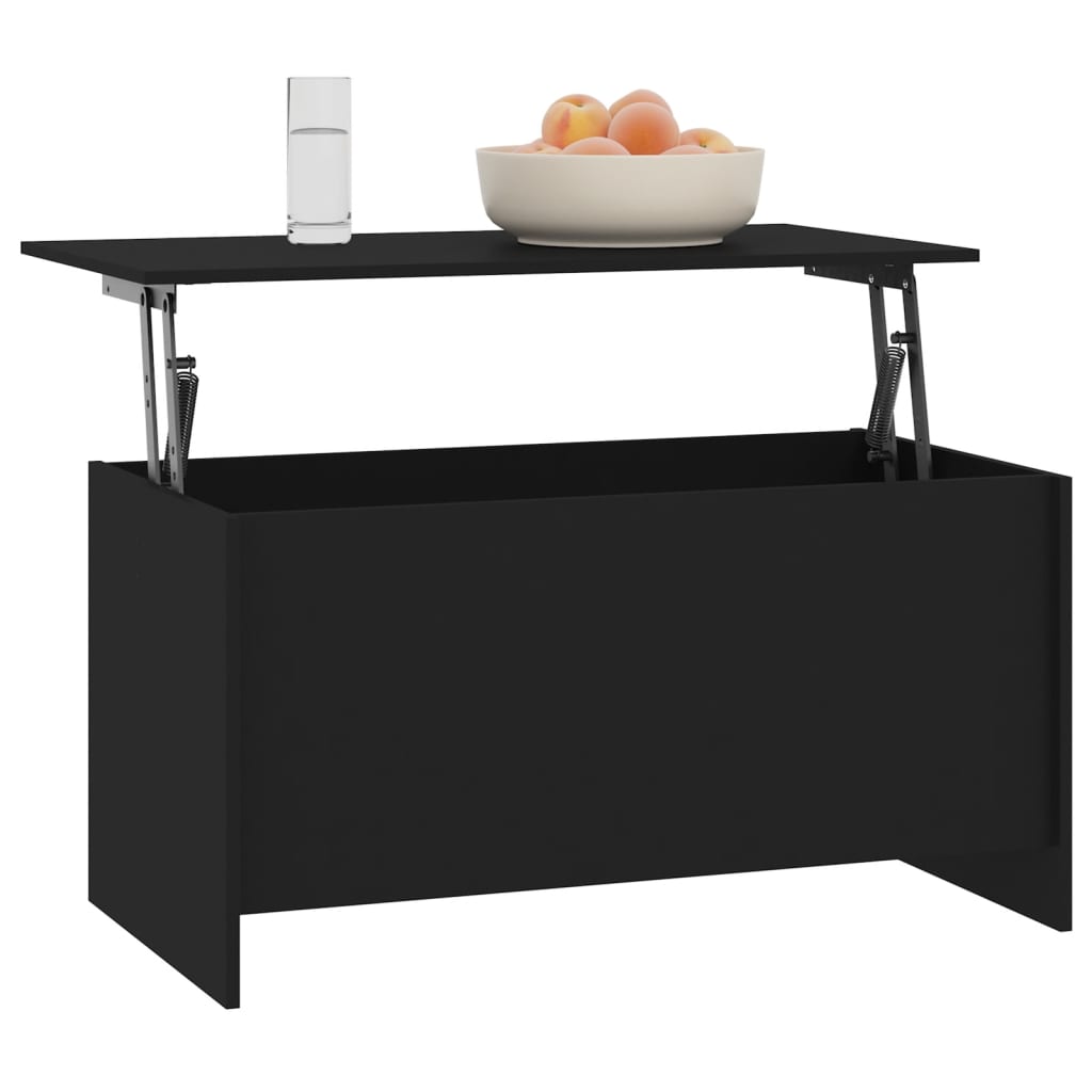 Table basse noir 102x55,5x52,5 cm bois d’ingénierie - Tables basses