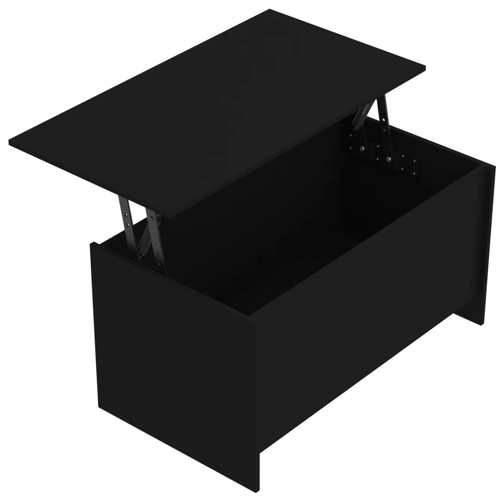 Table basse noir 102x55,5x52,5 cm bois d’ingénierie - Tables basses