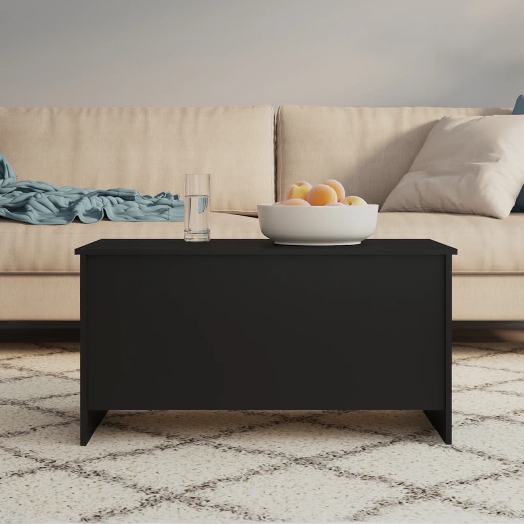 Table basse noir 102x55,5x52,5 cm bois d’ingénierie - Tables basses
