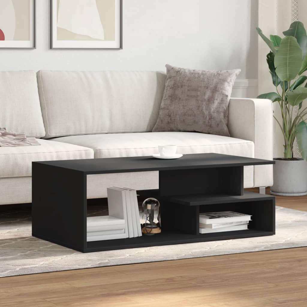 Table basse noir 102x55x35 cm bois d’ingénierie - Tables basses