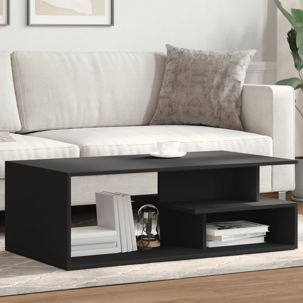 Table basse noir 102x55x35 cm bois d’ingénierie - Tables basses