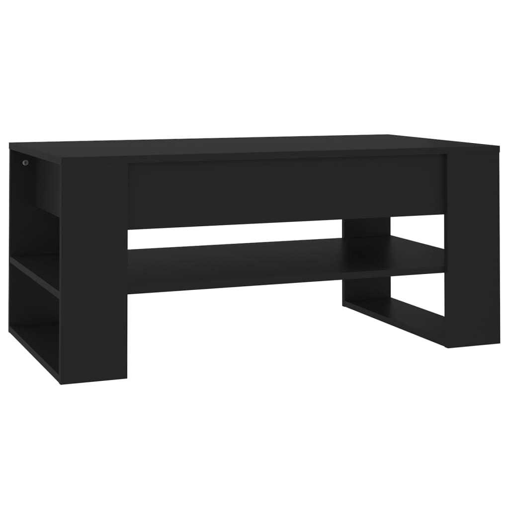 Table basse noir 102x55x45 cm bois d’ingénierie - Tables basses
