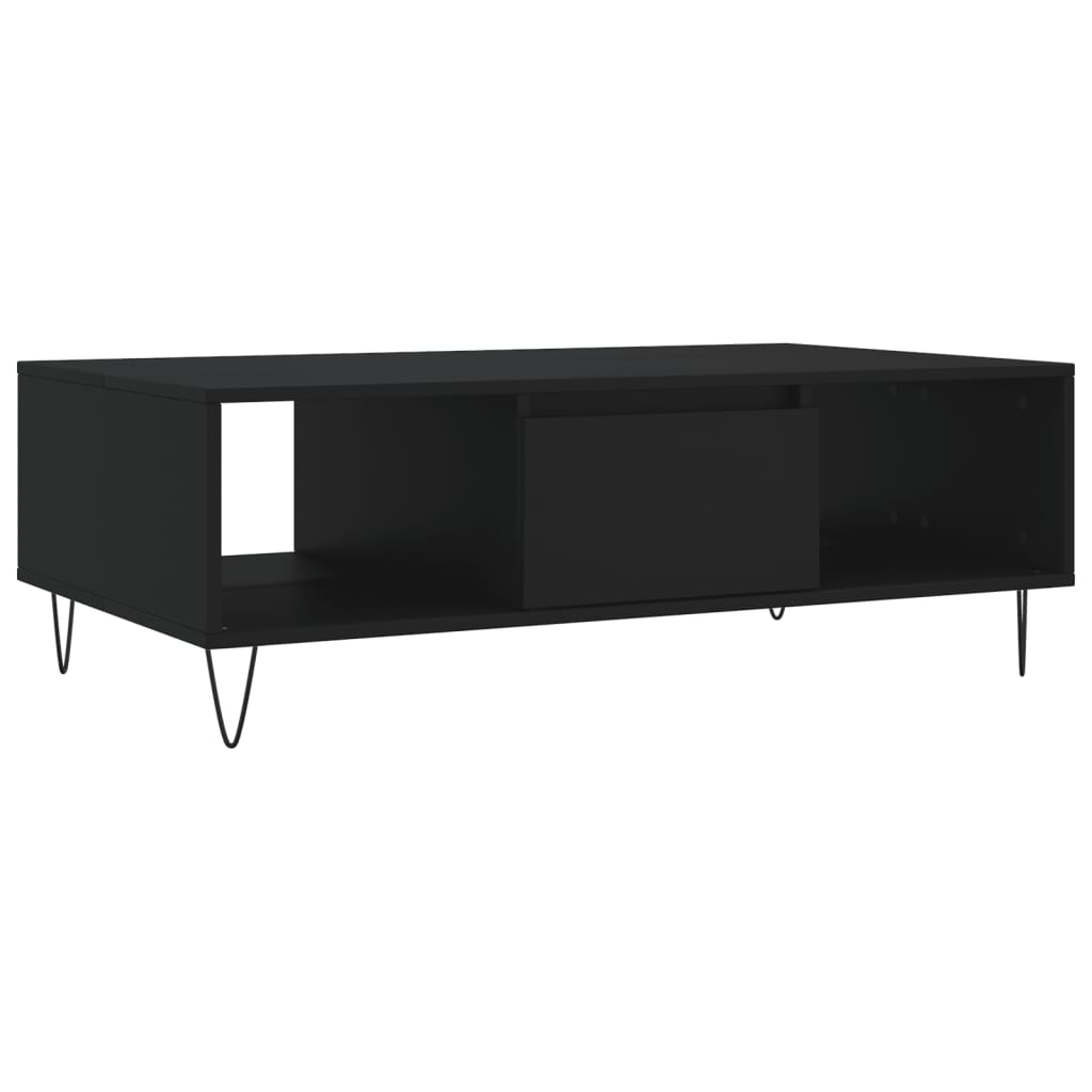Table basse noir 104x60x35 cm bois d’ingénierie - Tables basses