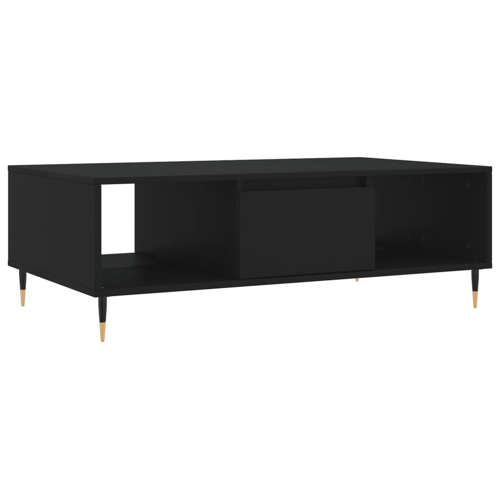 Table basse noir 104x60x35 cm bois d’ingénierie - Tables basses