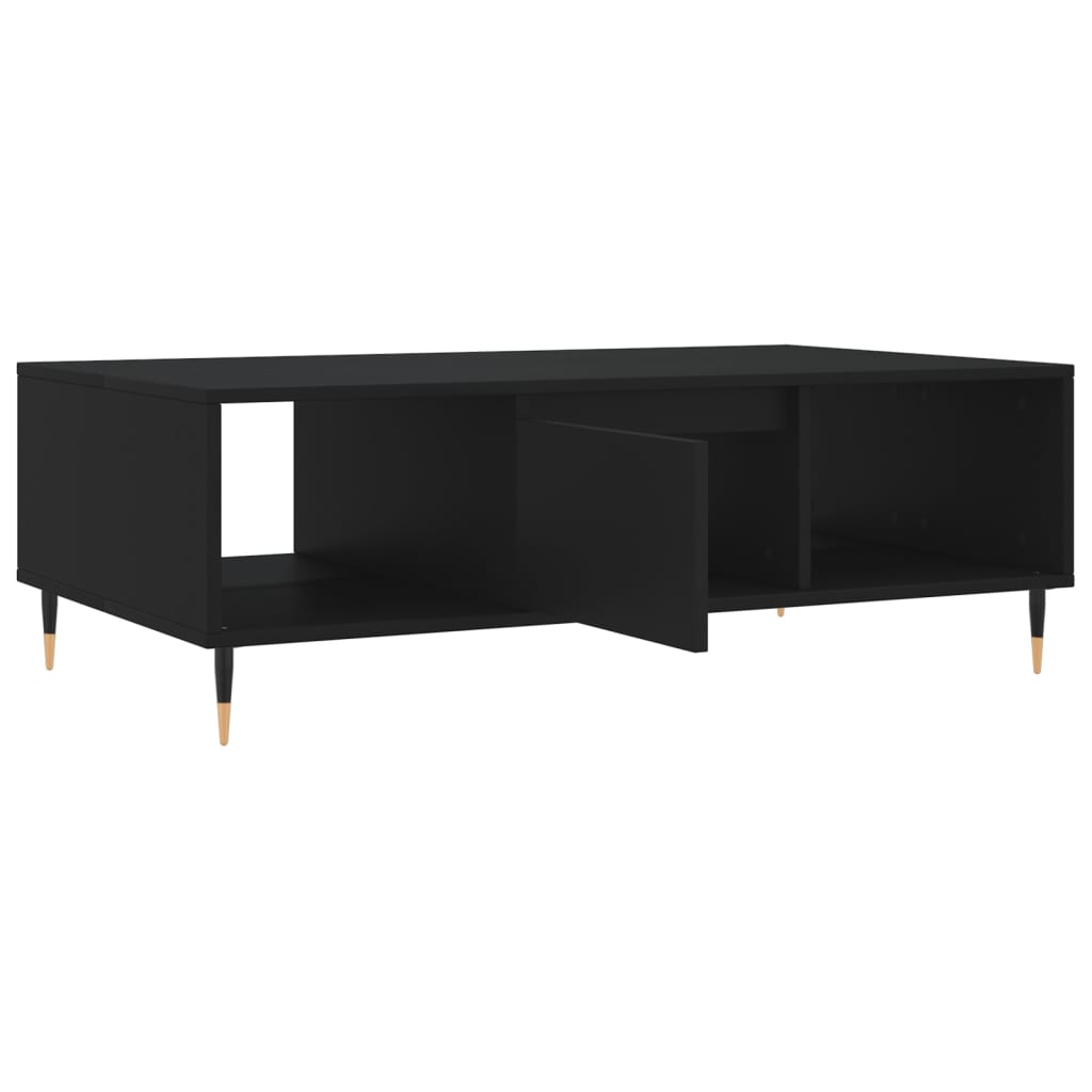 Table basse noir 104x60x35 cm bois d’ingénierie - Tables basses