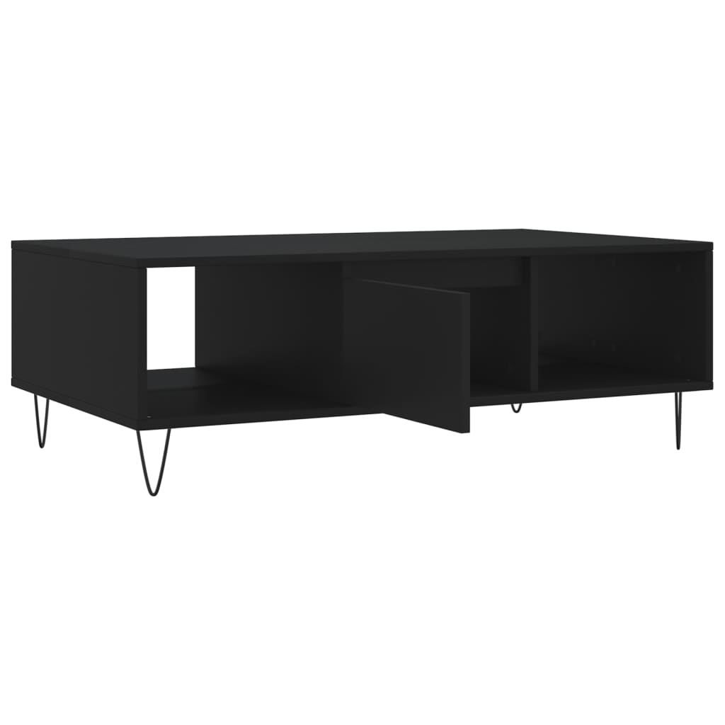Table basse noir 104x60x35 cm bois d’ingénierie - Tables basses