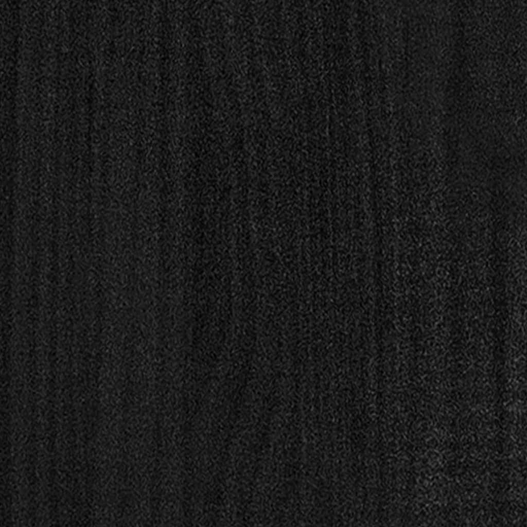 Table basse noir 110x50x34 cm bois de pin massif - Tables basses