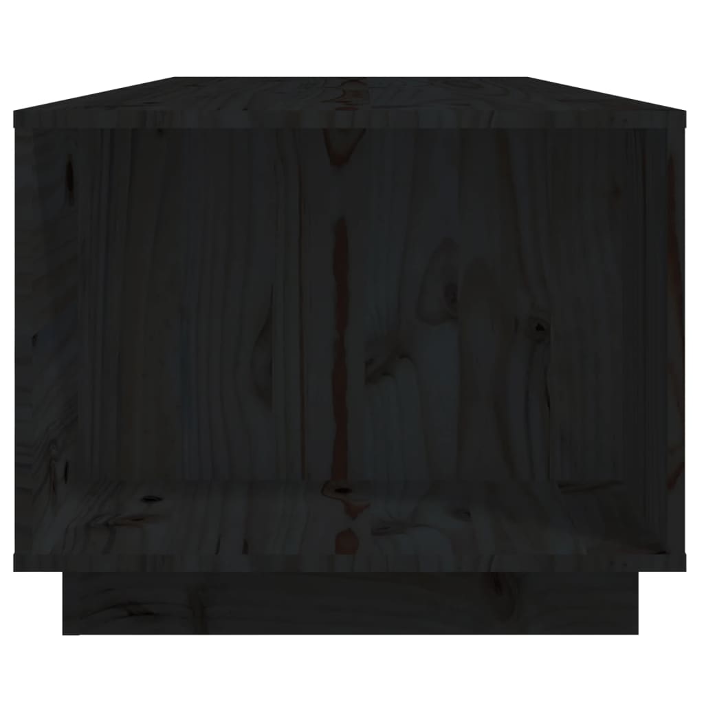 Table basse Noir 110x50x40 cm Bois massif de pin - Tables basses