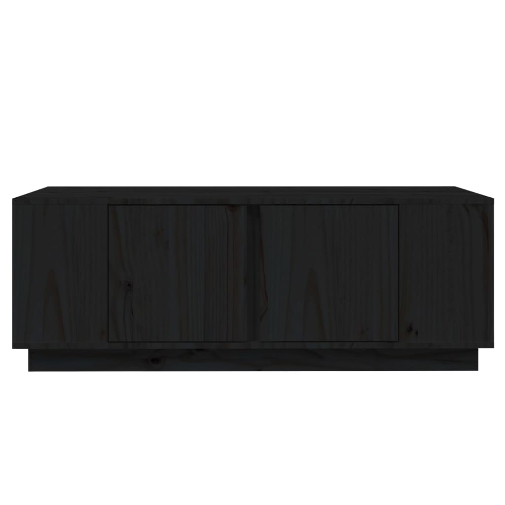 Table basse Noir 110x50x40 cm Bois massif de pin - Tables basses