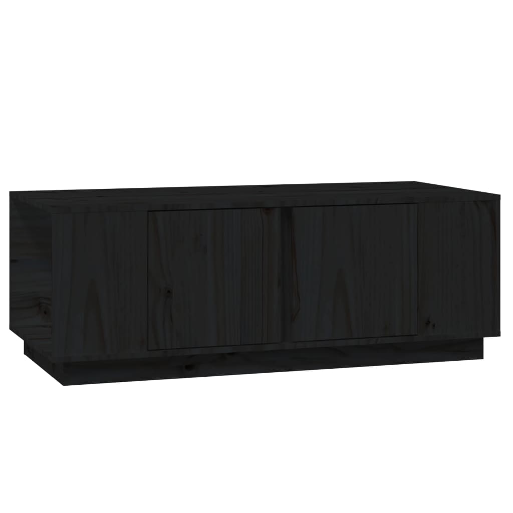 Table basse Noir 110x50x40 cm Bois massif de pin - Tables basses