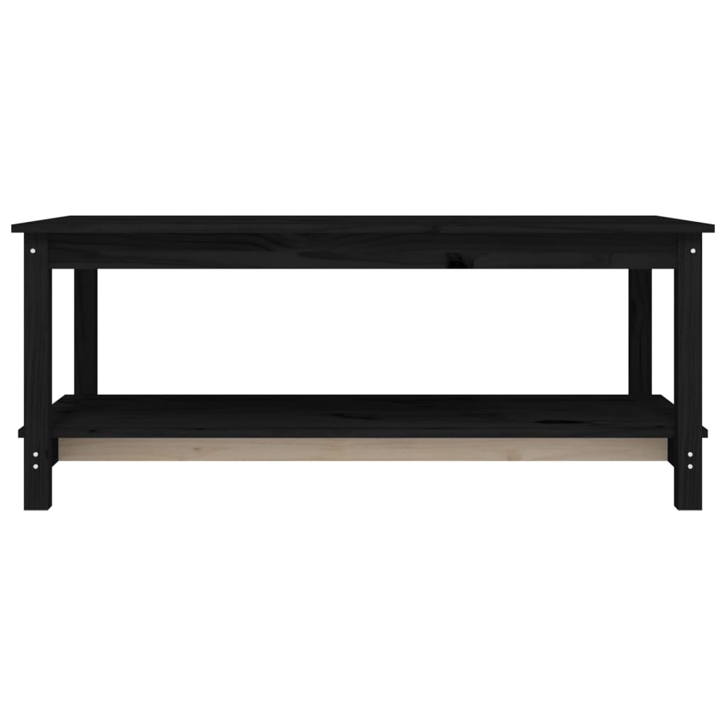 Table basse Noir 110x55x45 cm Bois massif de pin - Tables basses