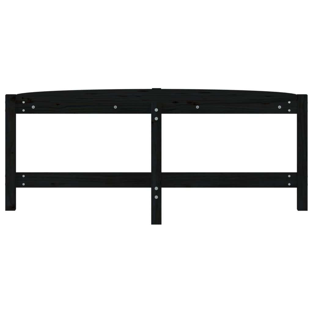Table basse Noir 118x63x45 cm Bois massif de pin - Tables basses
