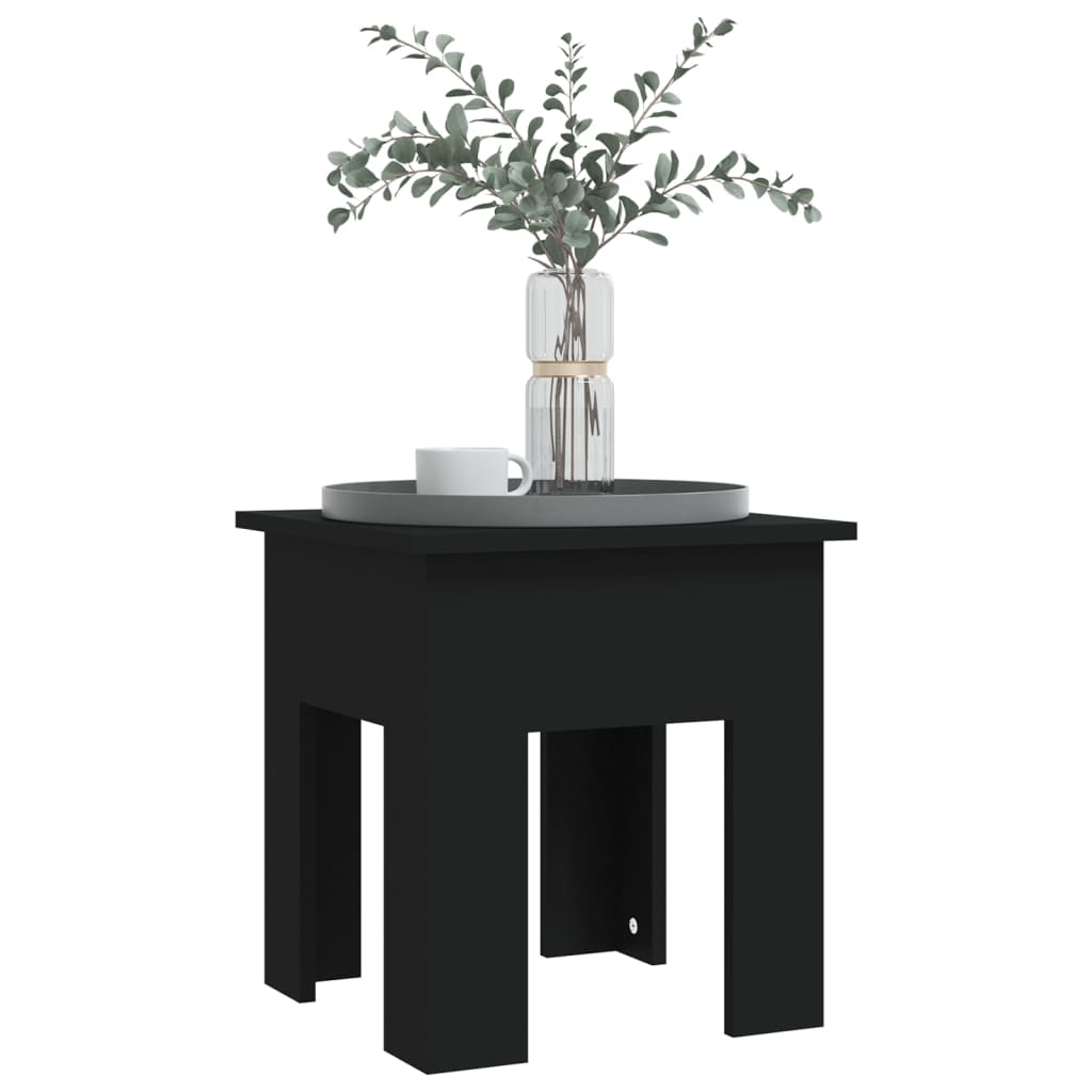 Table basse noir 40x40x42 cm bois d’ingénierie - Tables basses