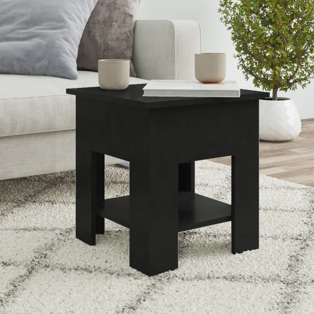 Table basse noir 40x40x42 cm bois d’ingénierie - Tables basses