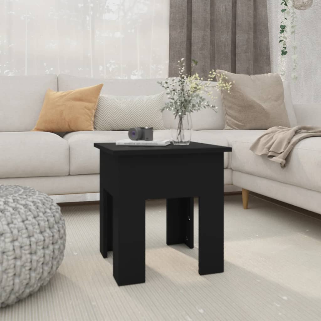 Table basse noir 40x40x42 cm bois d’ingénierie - Tables basses