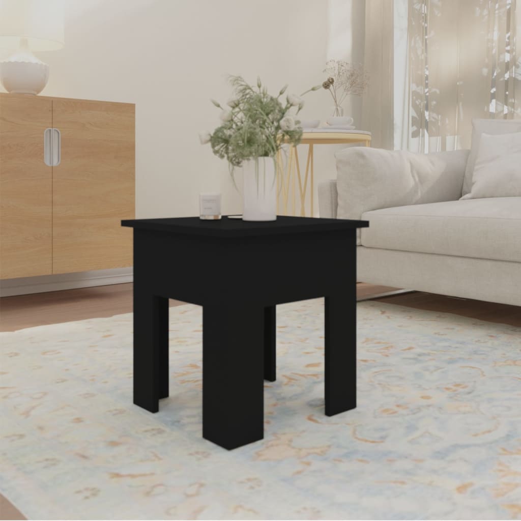 Table basse noir 40x40x42 cm bois d’ingénierie - Tables basses