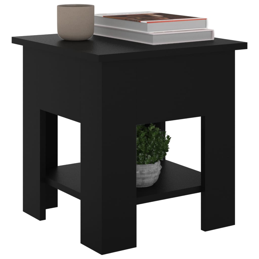 Table basse noir 40x40x42 cm bois d’ingénierie - Tables basses