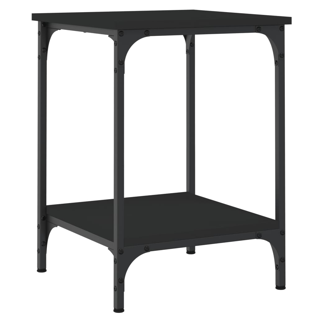 Table basse noir 40x40x55 cm bois d’ingénierie - Tables basses