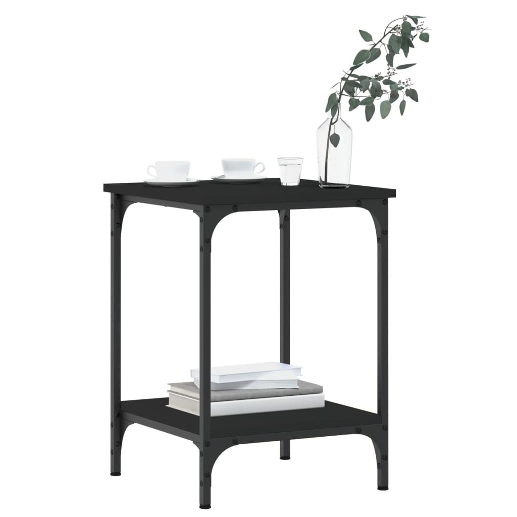 Table basse noir 40x40x55 cm bois d’ingénierie - Tables basses