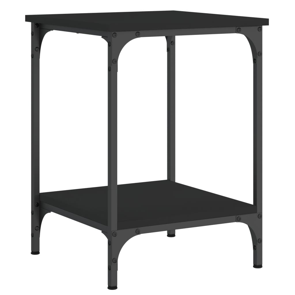 Table basse noir 40x40x55 cm bois d’ingénierie - Tables basses