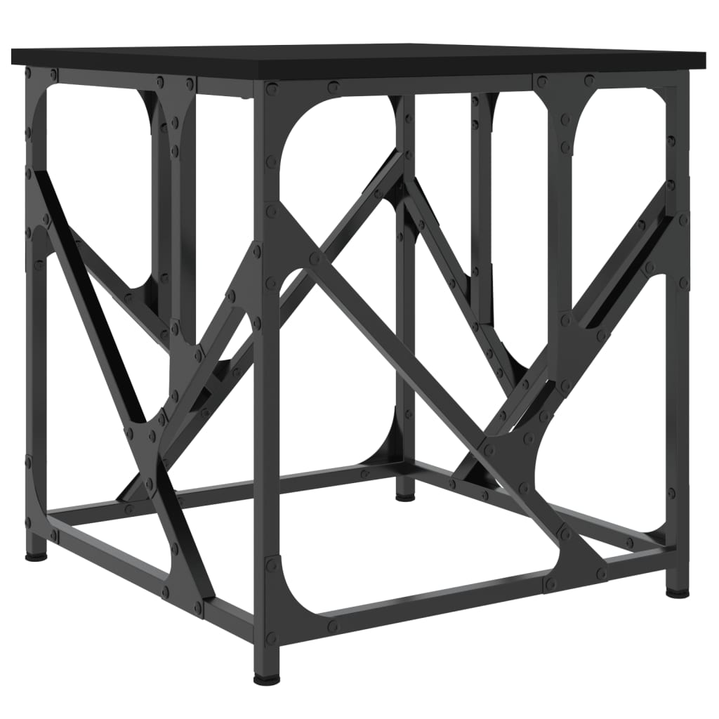Table basse noir 45x45x47,5 cm bois d’ingénierie - Tables basses