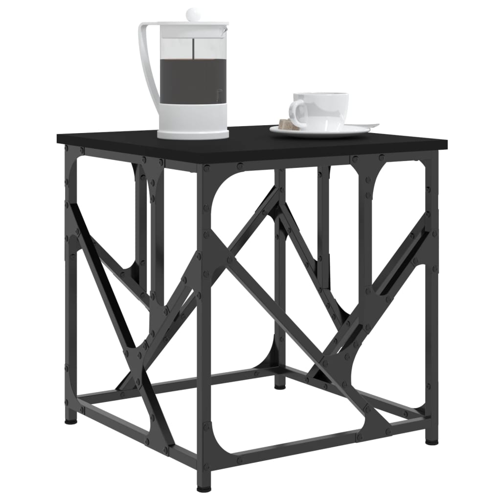Table basse noir 45x45x47,5 cm bois d’ingénierie - Tables basses