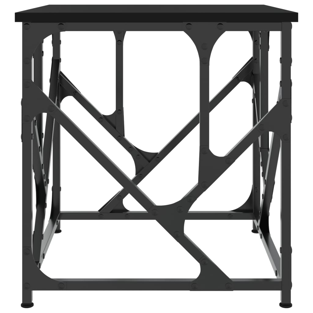 Table basse noir 45x45x47,5 cm bois d’ingénierie - Tables basses