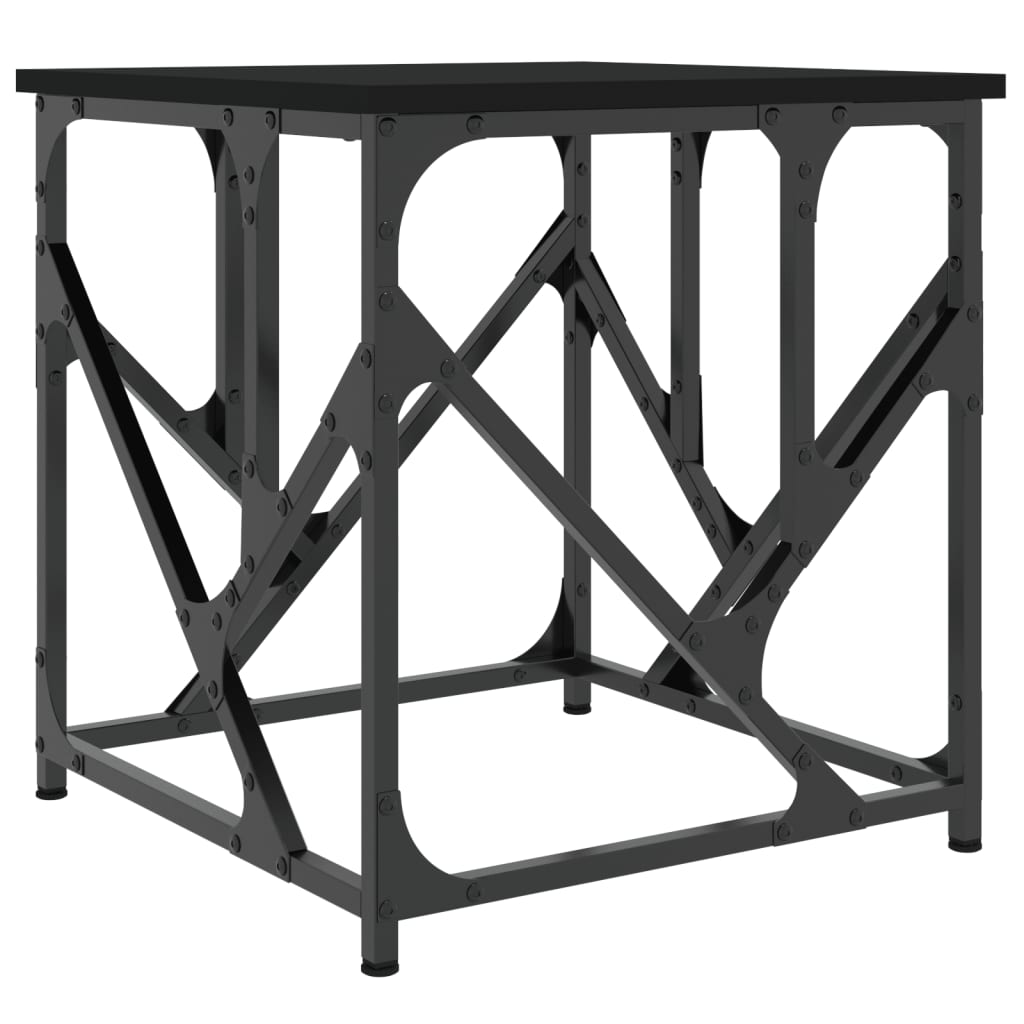 Table basse noir 45x45x47,5 cm bois d’ingénierie - Tables basses