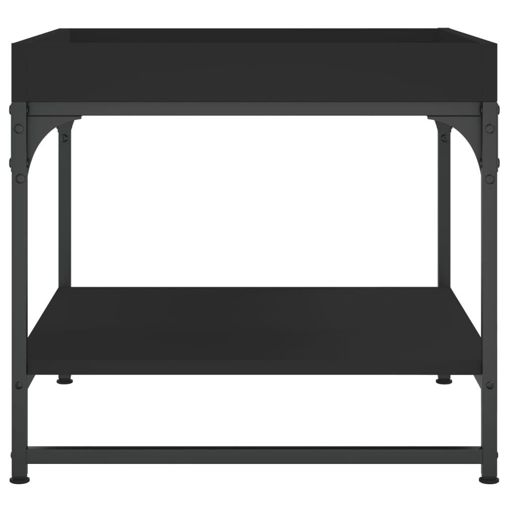 Table basse noir 49,5x49,5x45 cm bois d’ingénierie - Tables basses