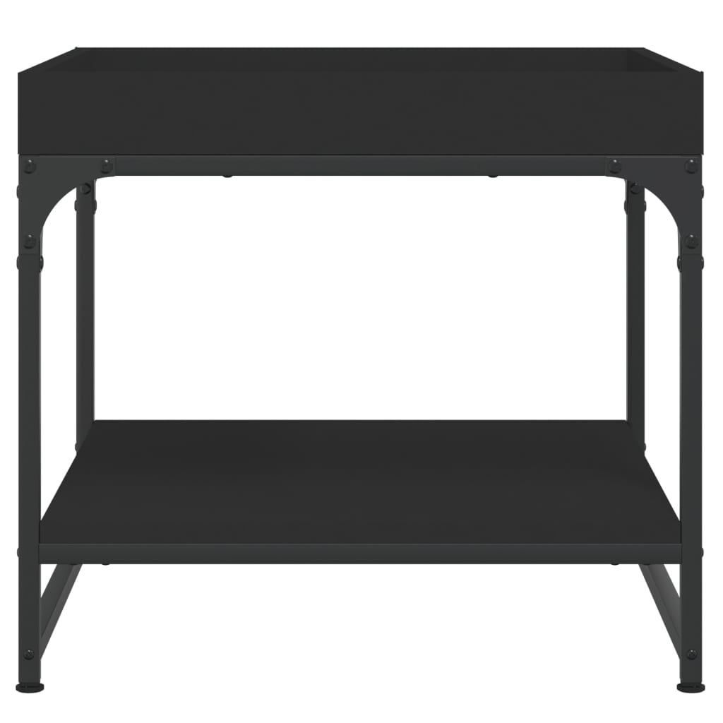Table basse noir 49,5x49,5x45 cm bois d’ingénierie - Tables basses