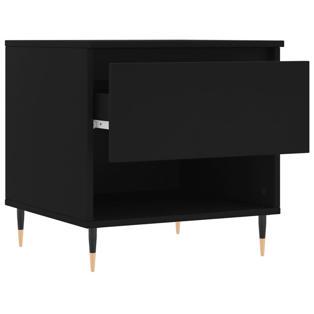 Table basse noir 50x46x50 cm bois d’ingénierie - Tables basses