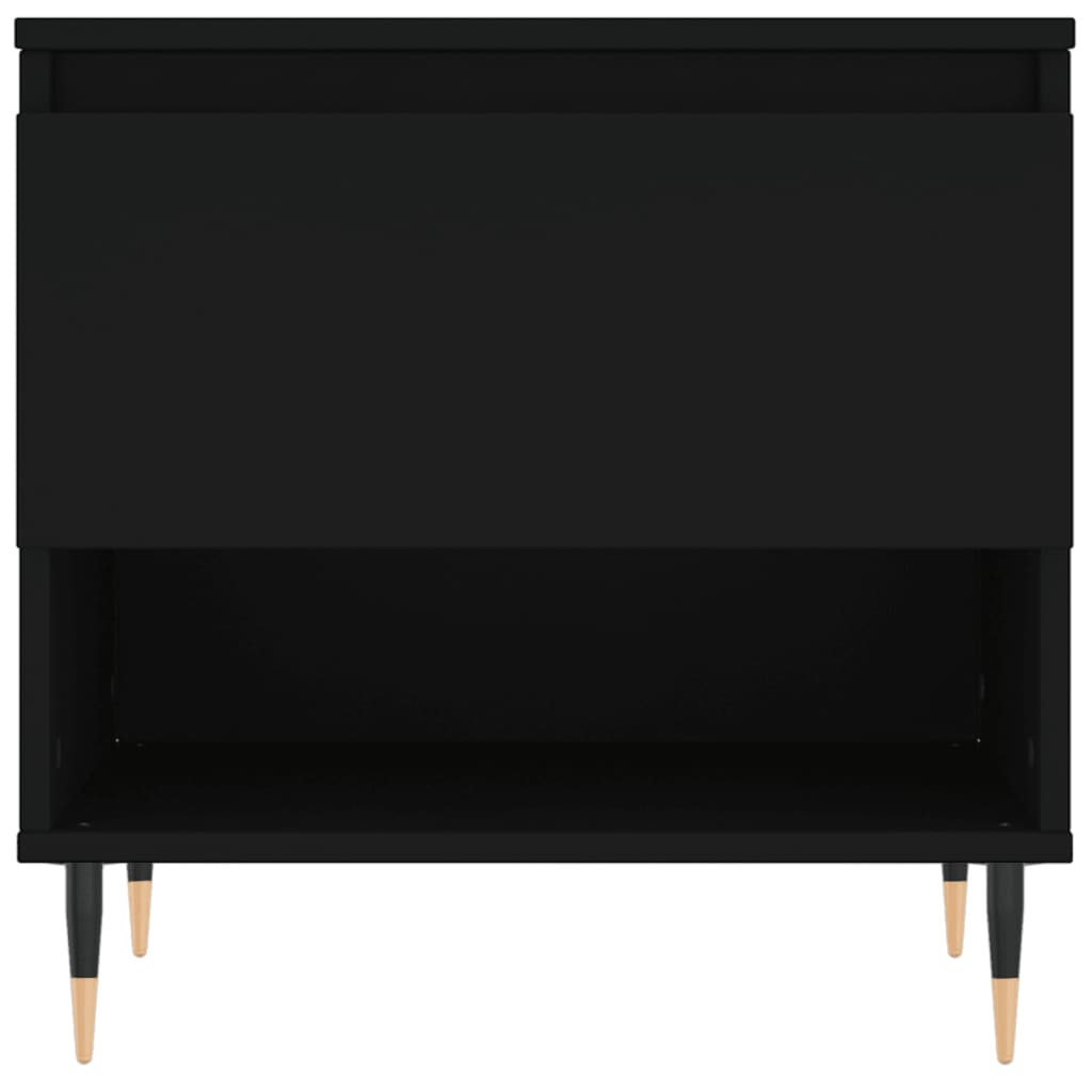 Table basse noir 50x46x50 cm bois d’ingénierie - Tables basses