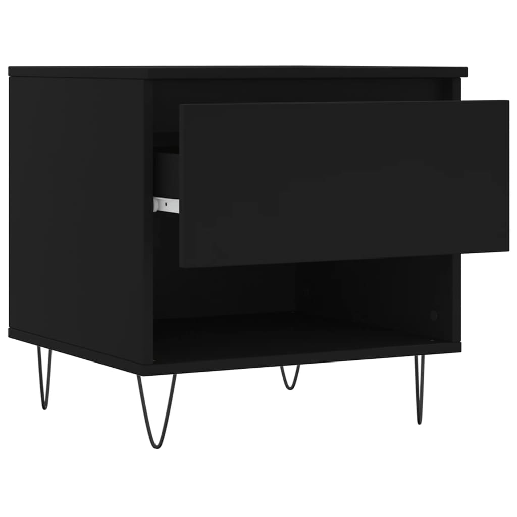 Table basse noir 50x46x50 cm bois d’ingénierie - Tables basses