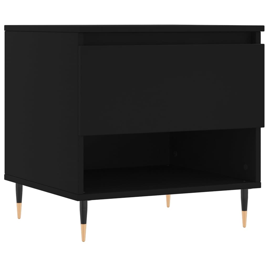 Table basse noir 50x46x50 cm bois d’ingénierie - Tables basses