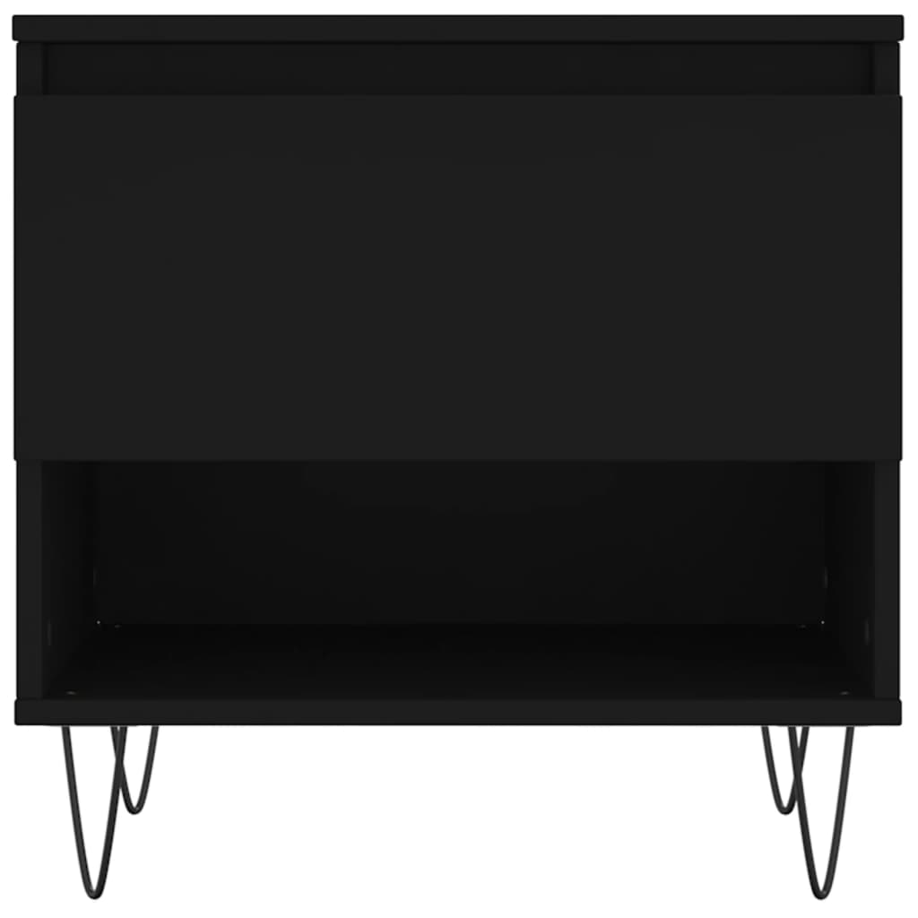 Table basse noir 50x46x50 cm bois d’ingénierie - Tables basses