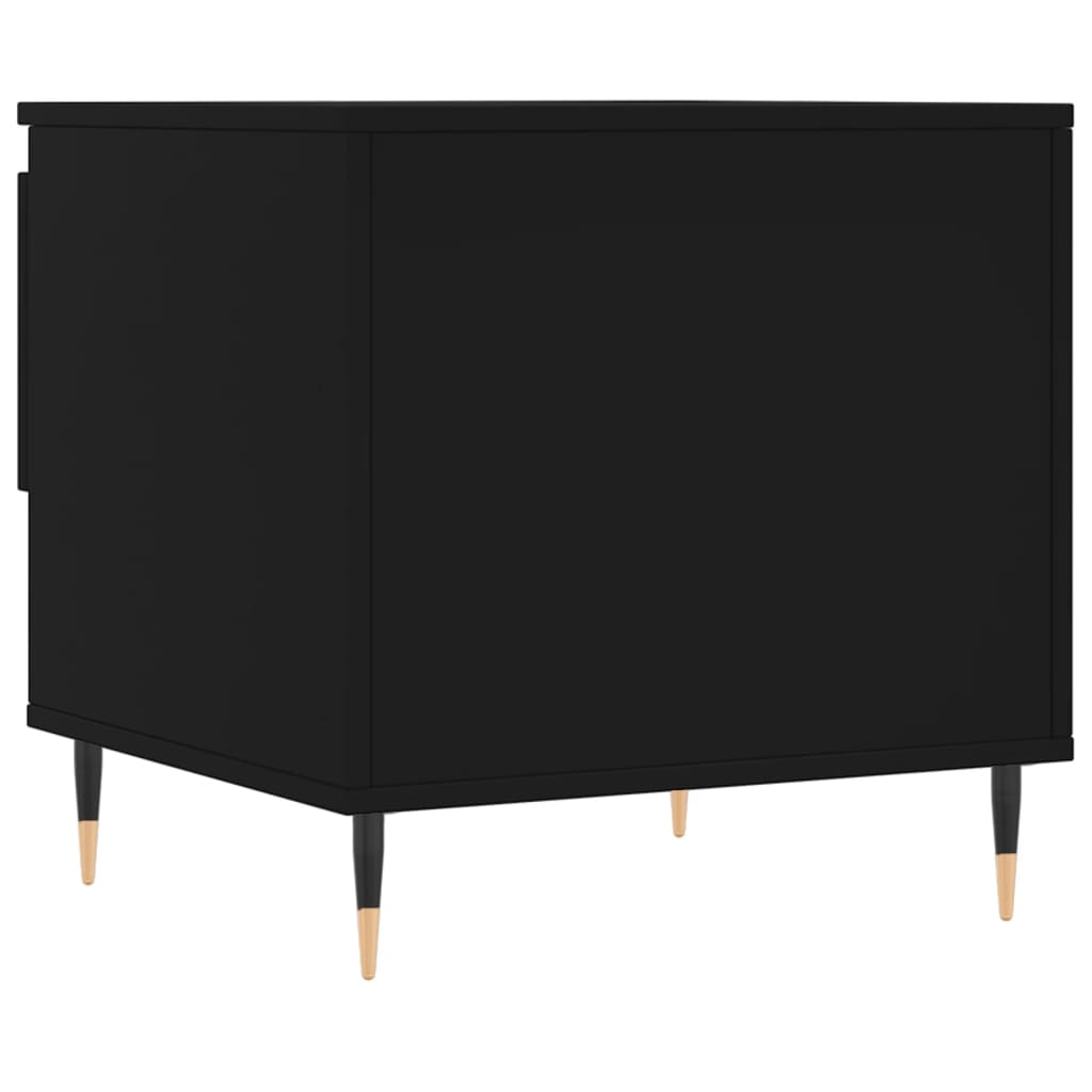 Table basse noir 50x46x50 cm bois d’ingénierie - Tables basses