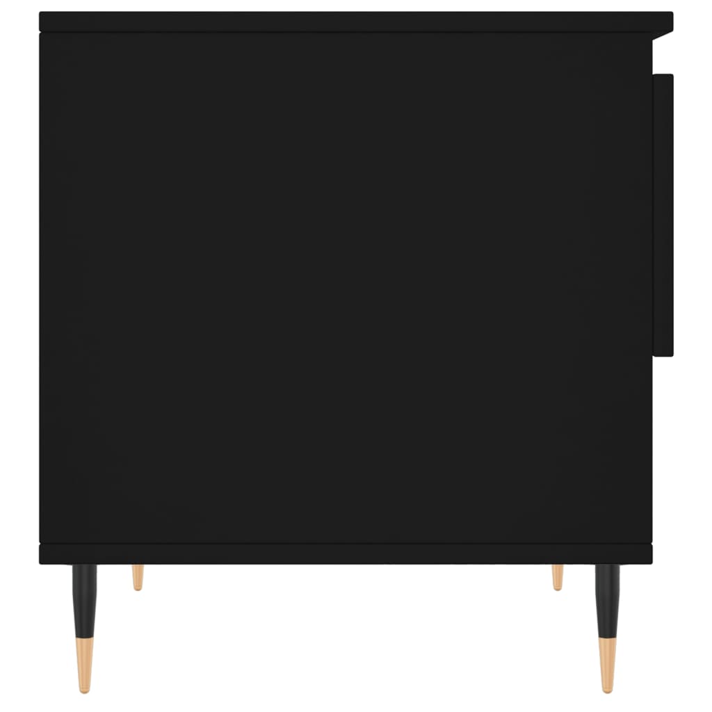 Table basse noir 50x46x50 cm bois d’ingénierie - Tables basses